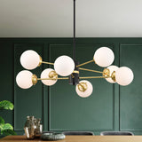 Glass Sputnik Chandeliers Mid Century Pendant Light Fixtures 8-Light