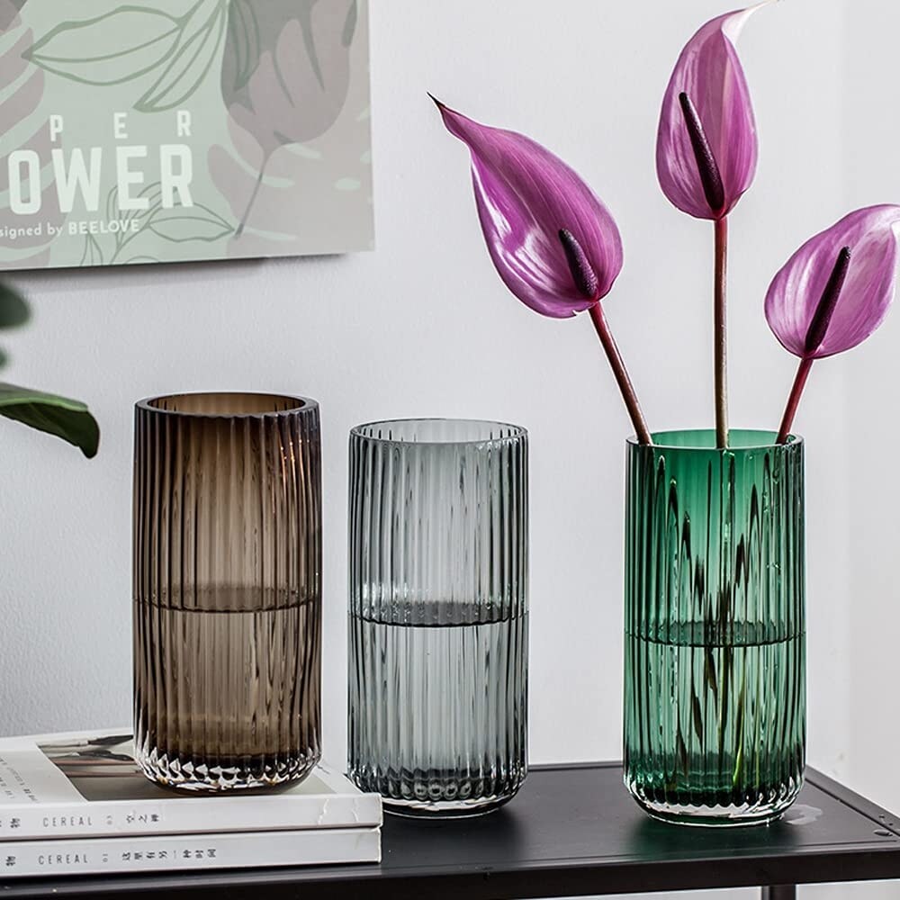 Glass Vase for Flowers Plant Home Dining Living Room Wedding