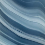 Glass Vase with Marble Pattern and Flared Neck, Blue and White, Large