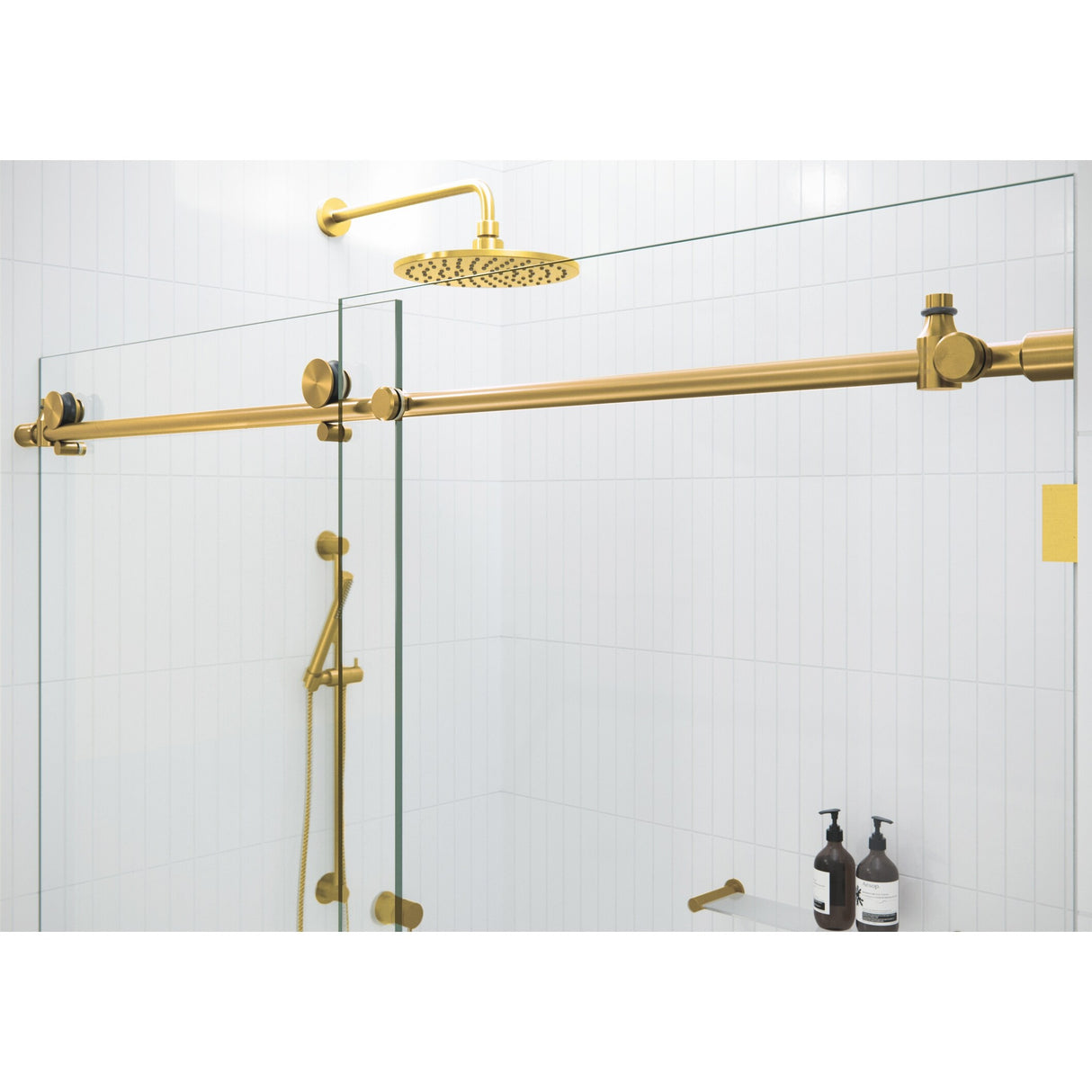 Glass Warehouse 56 in. - 60 in. x 60in. Frameless Bath Tub Sliding Shower Door