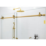 Glass Warehouse 56 in. - 60 in. x 60in. Frameless Bath Tub Sliding Shower Door