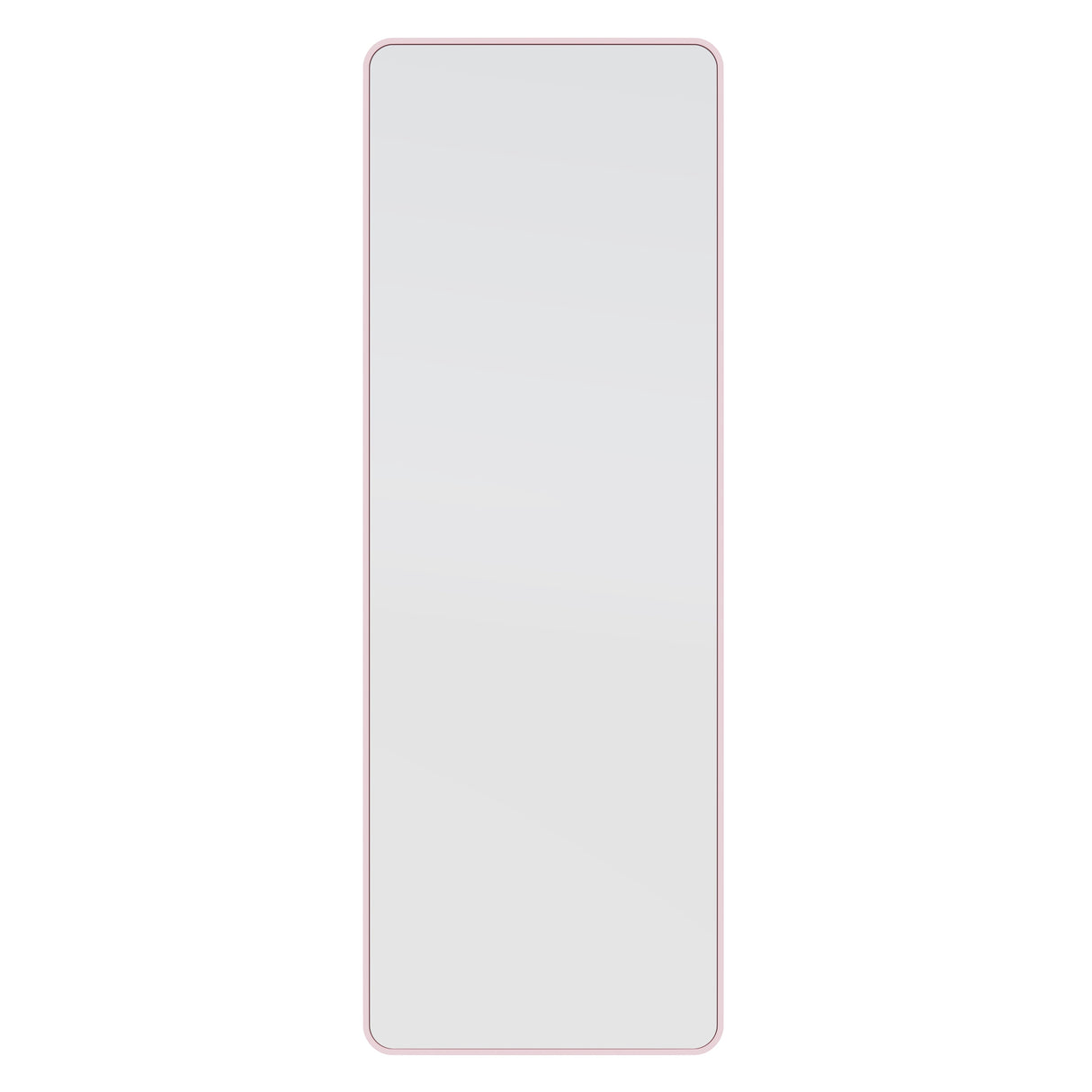 Glass Warehouse 67 in. H x 24 in. W Square Radius Leaner Dressing Stainless Steel Framed Mirror