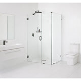 Glass Warehouse 78" x 46" x 40.5" Frameless 90 Degree Shower Enclosure - Wall Hinge