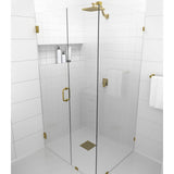 Glass Warehouse 78" x 47" x 32" Frameless 90 Degree Shower Enclosure - Wall Hinge