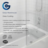 Glass Warehouse 78" x 5.5" Frameless Shower Door - Single Fixed Panel