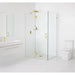 Glass Warehouse 78" x 60" x 34" Frameless 90 Degree Shower Enclosure - Glass Hinge