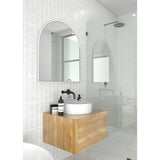 Glass Warehouse Arched Stainless Steel Framed Wall Mirror