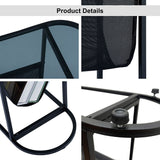 Oval End Table, Side Table with Storage Space for Small Spaces (Set of 2)