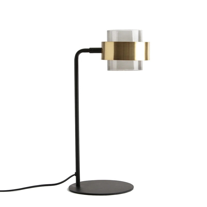 Glass and Metal Table Lamp