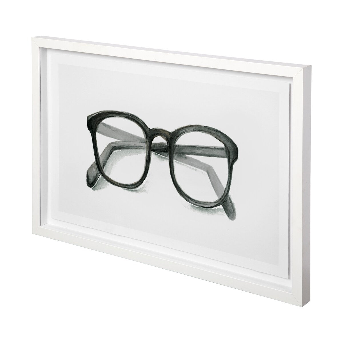 Glasses Black Framed Art Print