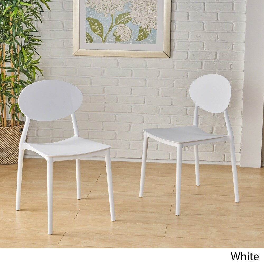 Gleneagle Indoor Plastic Chair (Set of 2) by Christopher Knight Home