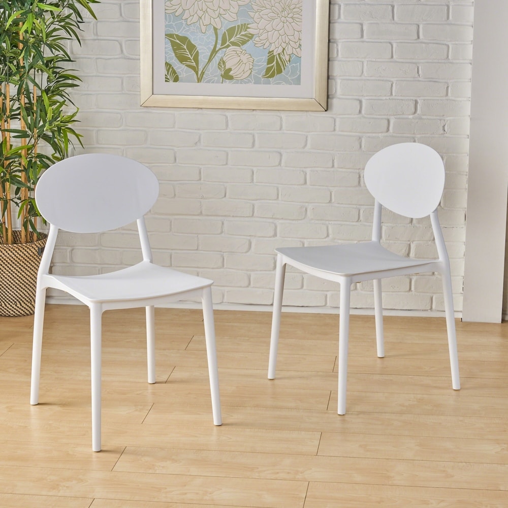 Gleneagle Indoor Plastic Chair (Set of 2) by Christopher Knight Home