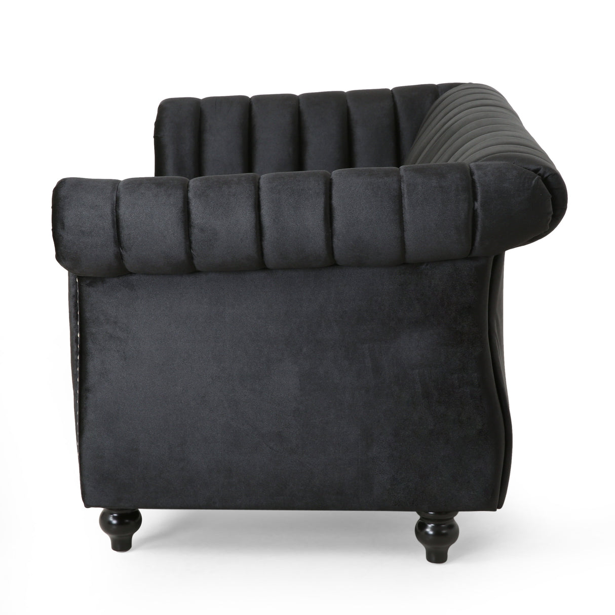 Glenmont Glam Channel Stitch Nailhead Loveseat by Christopher Knight Home