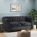 Glenmont Glam Channel Stitch Nailhead Loveseat by Christopher Knight Home