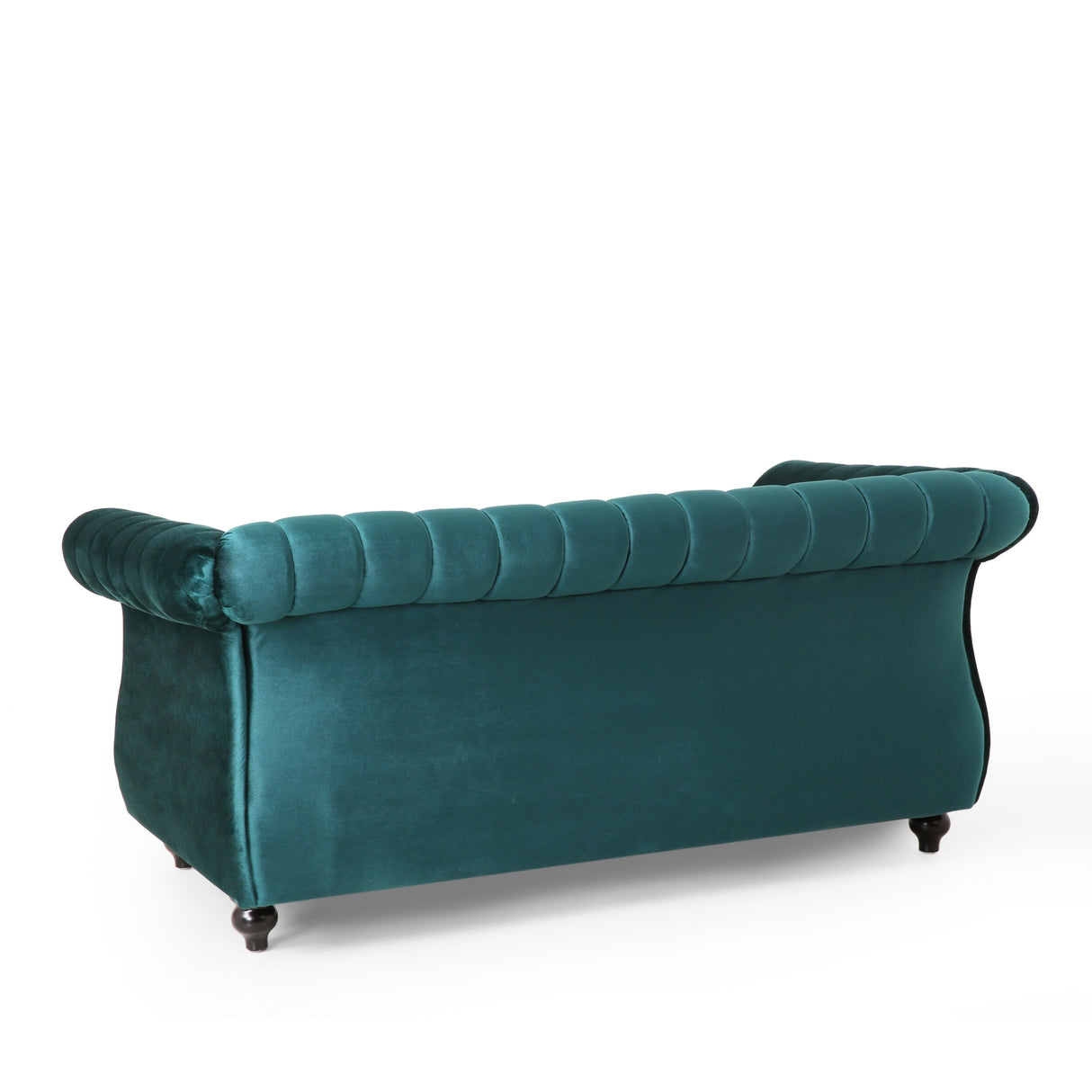 Glenmont Glam Channel Stitch Nailhead Loveseat by Christopher Knight Home