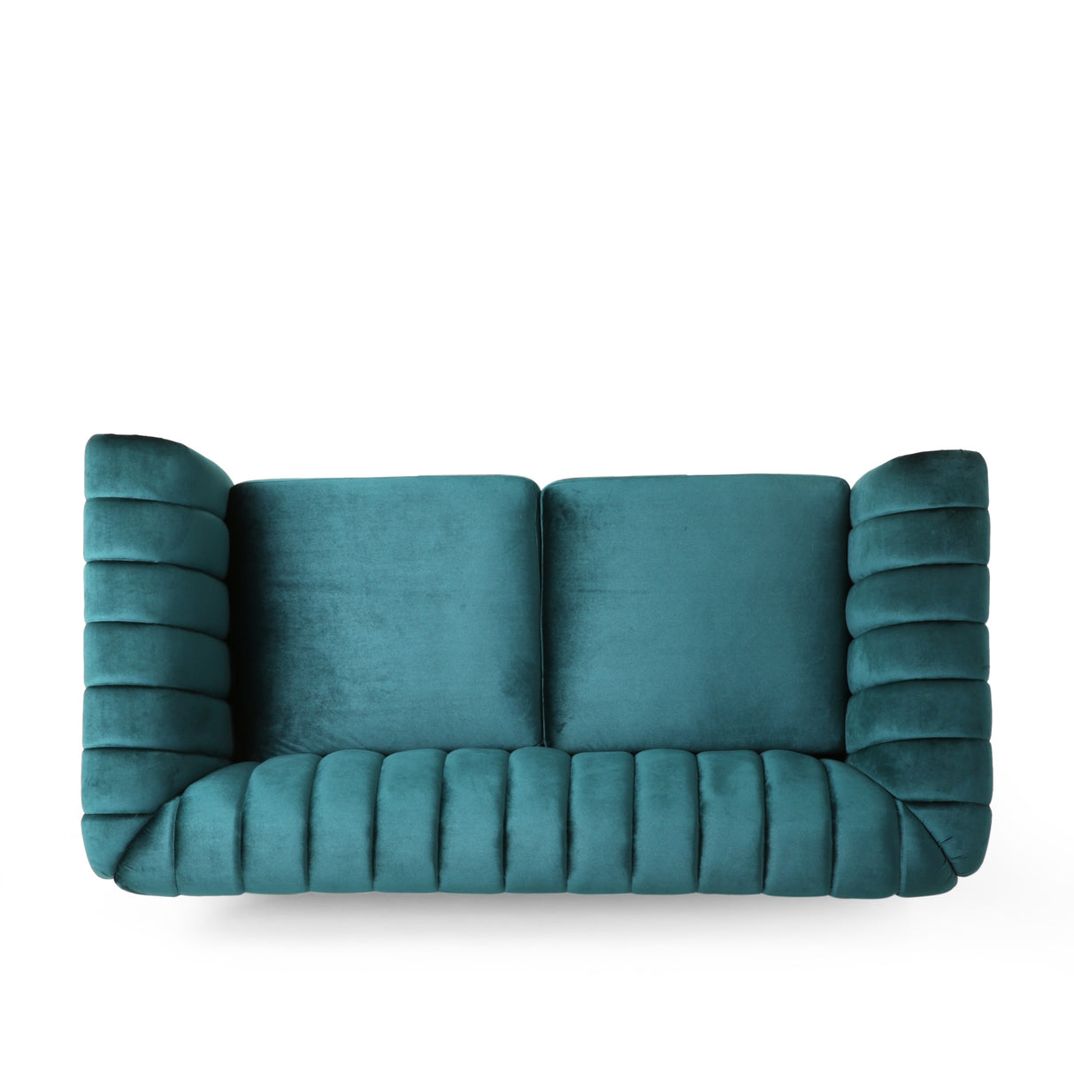 Glenmont Glam Channel Stitch Nailhead Loveseat by Christopher Knight Home