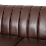 Glenmont Glam Channel Stitch Nailhead Loveseat by Christopher Knight Home