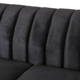Glenmont Glam Channel Stitch Nailhead Loveseat by Christopher Knight Home