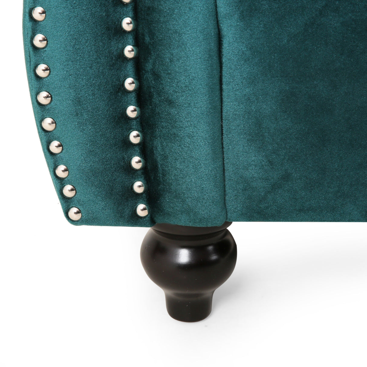Glenmont Glam Channel Stitch Nailhead Loveseat by Christopher Knight Home