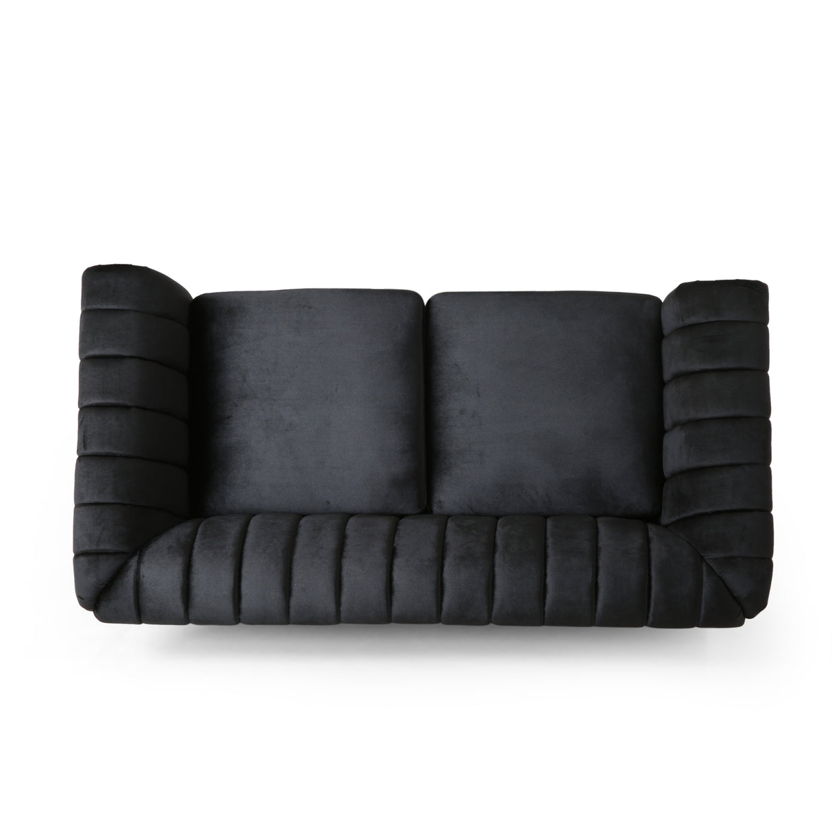 Glenmont Glam Channel Stitch Nailhead Loveseat by Christopher Knight Home