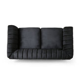 Glenmont Glam Channel Stitch Nailhead Loveseat by Christopher Knight Home