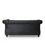 Glenmont Glam Channel Stitch Nailhead Loveseat by Christopher Knight Home