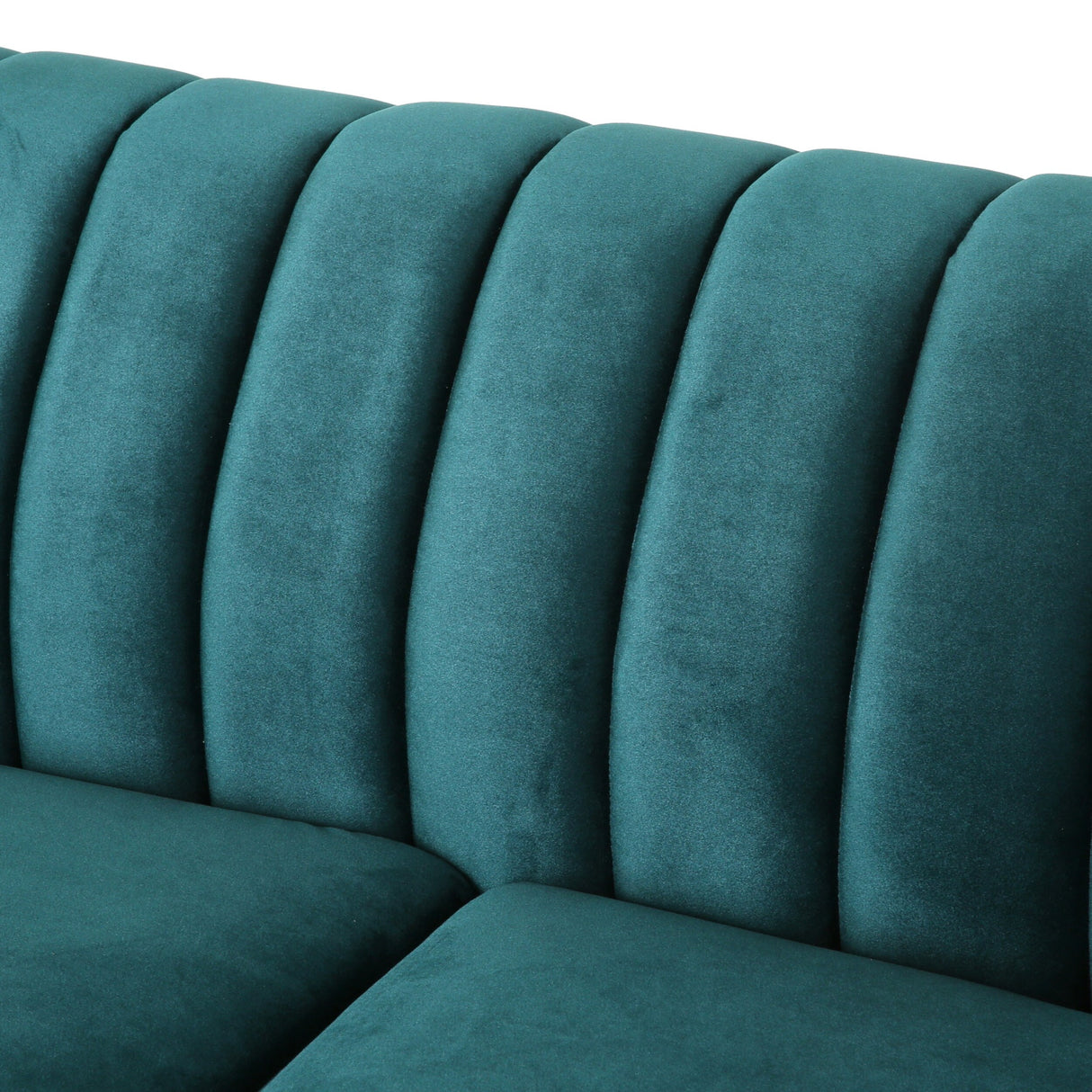 Glenmont Glam Channel Stitch Nailhead Loveseat by Christopher Knight Home
