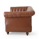 Glenmont Glam Channel Stitch Nailhead Loveseat by Christopher Knight Home