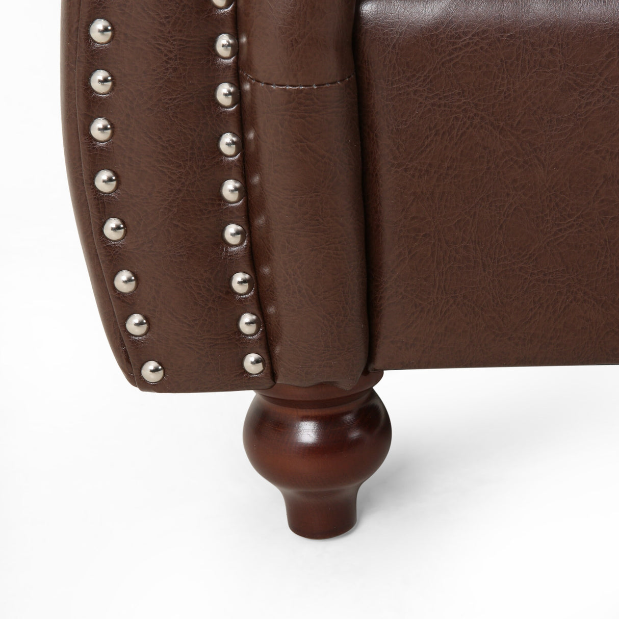 Glenmont Glam Channel Stitch Nailhead Loveseat by Christopher Knight Home