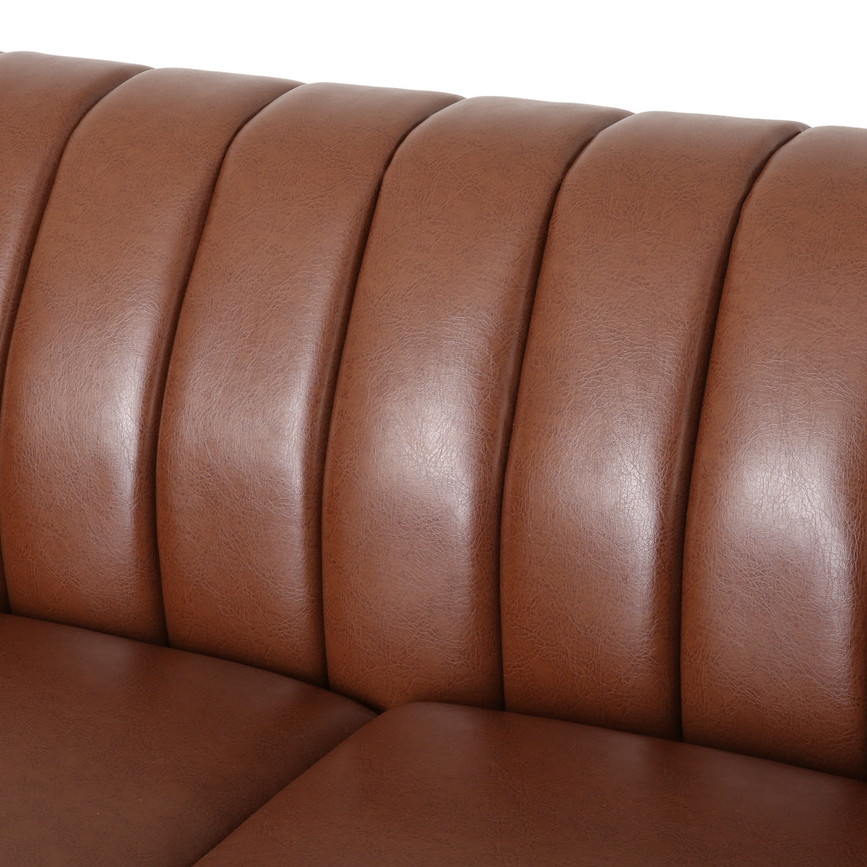 Glenmont Glam Channel Stitch Nailhead Loveseat by Christopher Knight Home