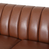 Glenmont Glam Channel Stitch Nailhead Loveseat by Christopher Knight Home