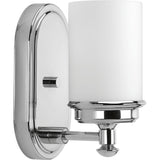 Glide Chrome-finished Glass and Steel Single-light Bath Fixture - N/A