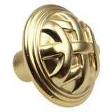 GlideRite 1-1/4-inch Gold Round Braided Cabinet Knobs (10-Pack) - Brass Gold