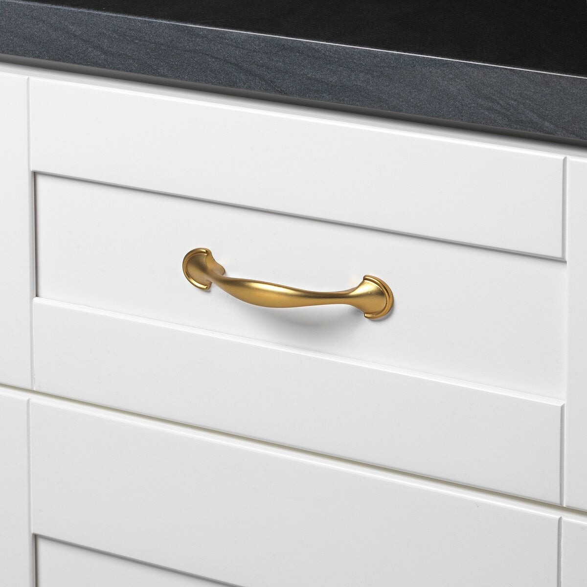 GlideRite 10-Pack 3 in. Center Gold Arch Cabinet Pulls - Brass Gold