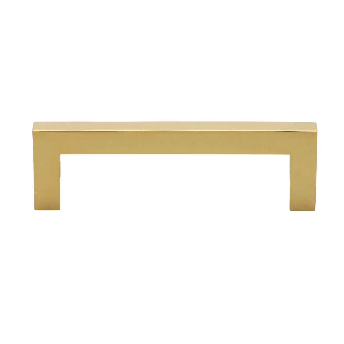 GlideRite 3-3/4 in. Center Gold Solid Square Bar Pulls (10-Pack) - Brass Gold