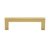 GlideRite 3-3/4 in. Center Gold Solid Square Bar Pulls (10-Pack) - Brass Gold
