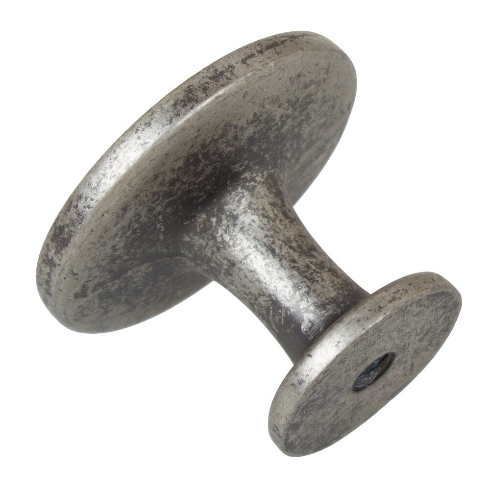 GlideRite 5-Pack 1-1/4 in. Weathered Nickel Round Ring Cabinet Knobs - Weathered Nickel