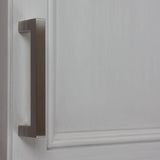 GlideRite 5-Pack 3-3/4 in. CC Satin Nickel Square Cabinet Bar Pulls - Satin Nickel