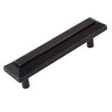 GlideRite 5-Pack 3 in. CC Classic Rubbed Bronze Grooved Rectangle Pull - Oil Rubbed Bronze