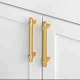 GlideRite 5-Pack 5 in Center Satin Gold Euro Solid Cabinet T-Bar Pulls - Satin Gold