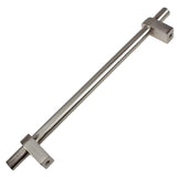 GlideRite 5-Pack 6-1/4 in. Center Satin Nickel European Solid Cabinet Bar Pulls - Satin Nickel