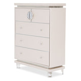 Glimmering Heights Ivory Upholstered 5-drawer Chest