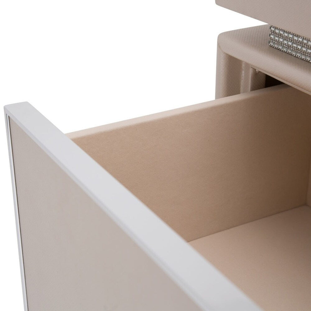 Glimmering Heights Ivory Upholstered 5-drawer Chest