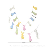 Glitter Felt Bunny Silo Easter Garland 5' - 1.5