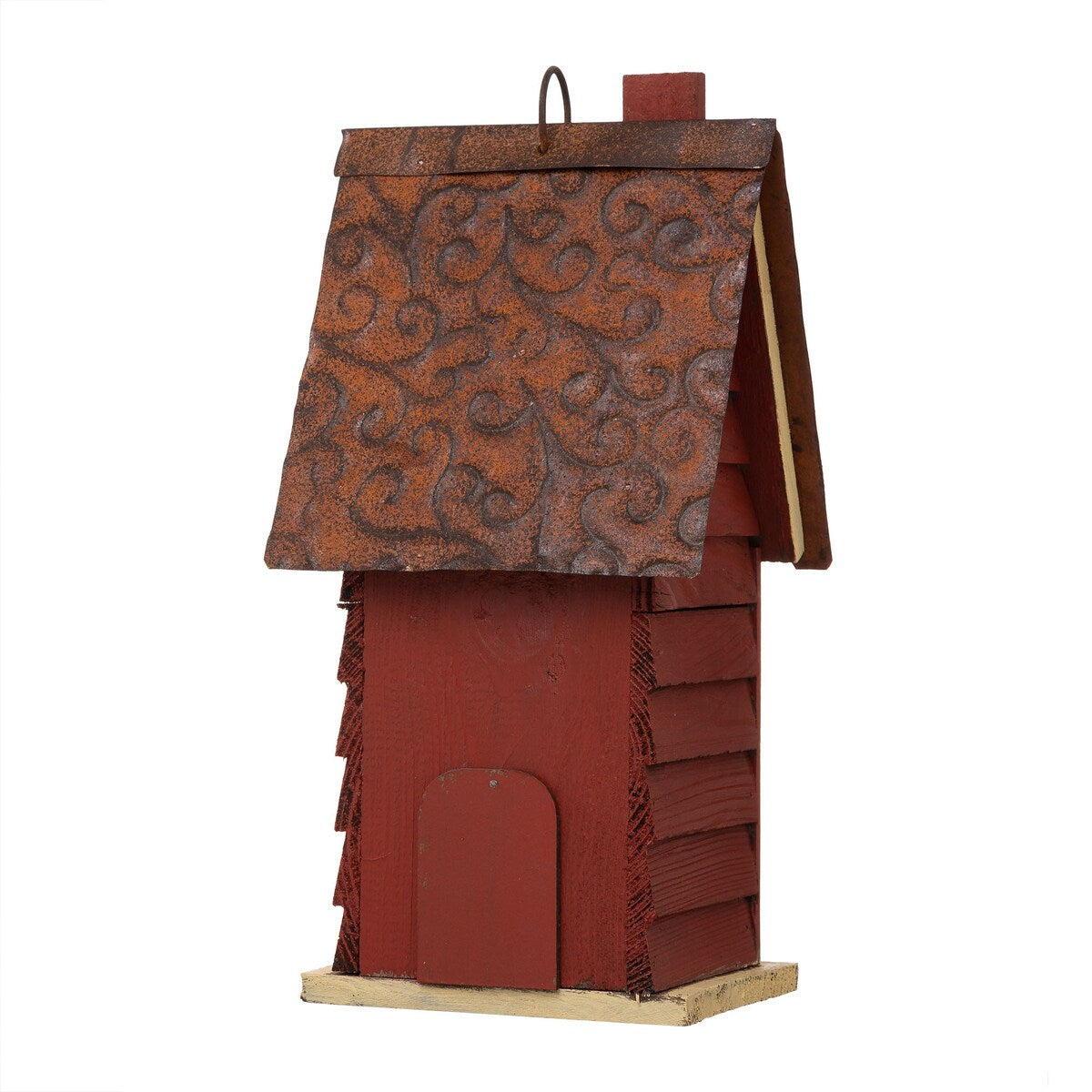 Glitzhome 12"H Distressed Cottaage Solid Wood Birdhouse - 6.50"L X 5.50"W X 12.00"H