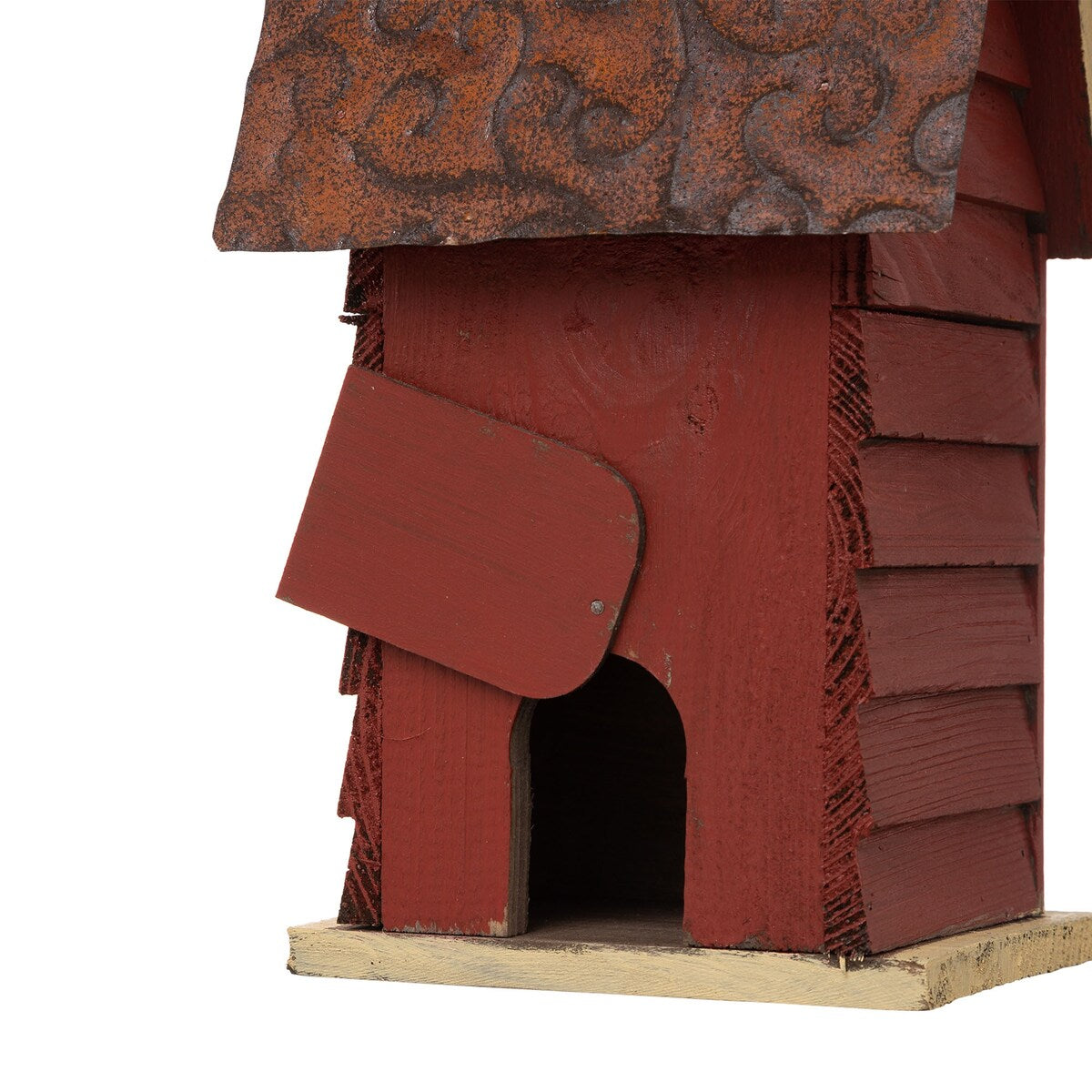 Glitzhome 12"H Distressed Cottaage Solid Wood Birdhouse - 6.50"L X 5.50"W X 12.00"H
