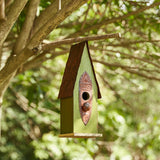 Glitzhome 13"H Retro Wooden Distressed Garden Birdhouse - 4.5"L x 4.25"W x 13.25"H