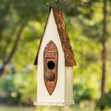 Glitzhome 13"H Retro Wooden Distressed Garden Birdhouse - 4.5"L x 4.25"W x 13.25"H