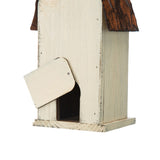 Glitzhome 13"H Retro Wooden Distressed Garden Birdhouse - 4.5"L x 4.25"W x 13.25"H