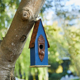 Glitzhome 13"H Retro Wooden Distressed Garden Birdhouse - 4.5"L x 4.25"W x 13.25"H